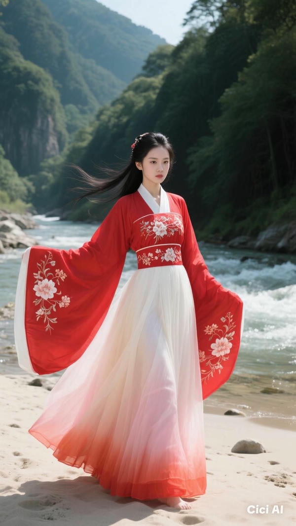 Gương mặt cổ trang xinh xắn, đáng yêu.