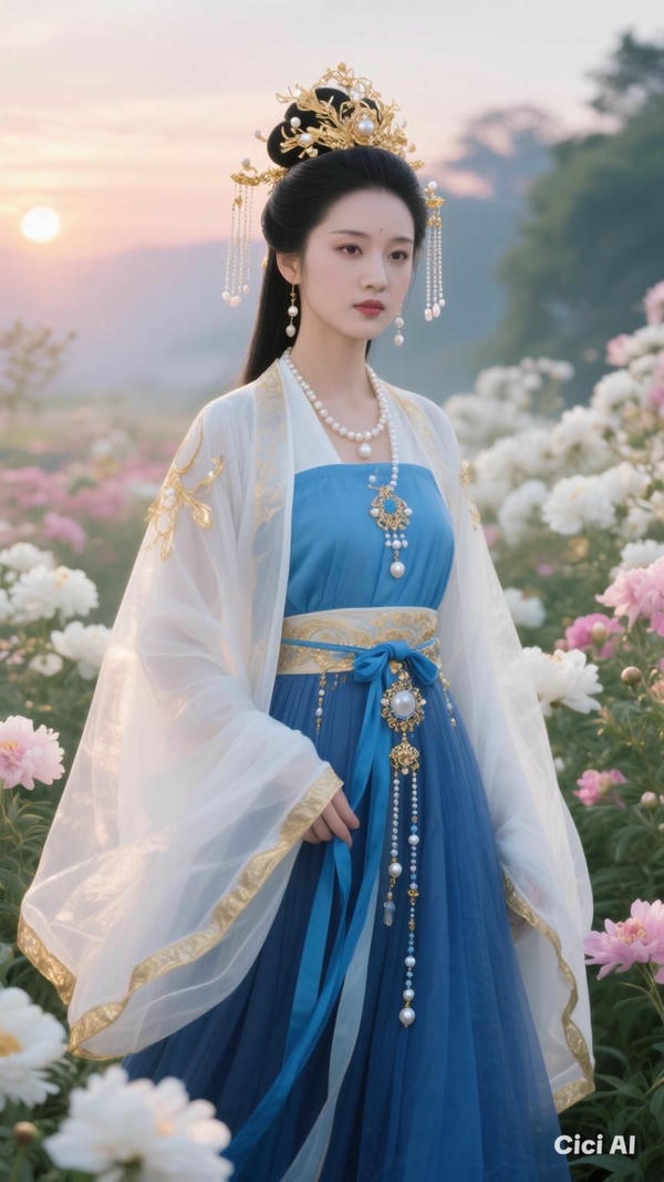 Mỹ nhân cổ trang mang vẻ đẹp ngọt ngào.