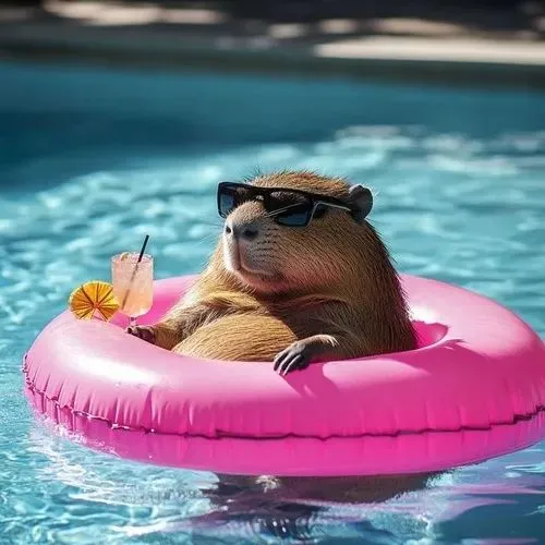 Hình đại diện cute capybara đơ toàn tập mang nét hài hước tự nhiên