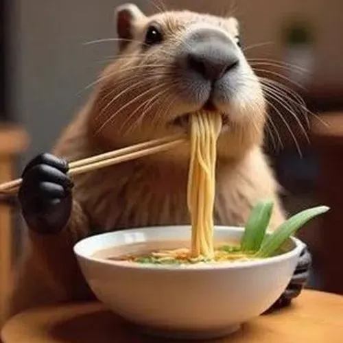 Capybara bình tĩnh giữa hỗn loạn với gương mặt bất động
