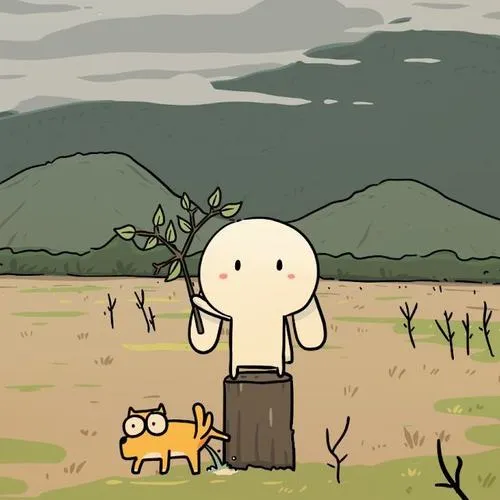 Ảnh trang cá nhân thỏ bảy màu minh họa chibi trẻ trung