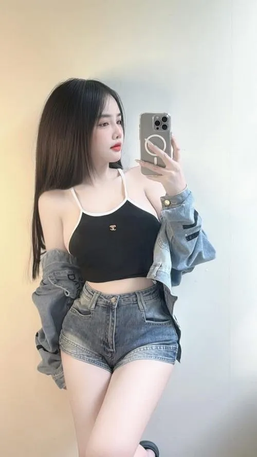 anh gai xinh mac crop top 61