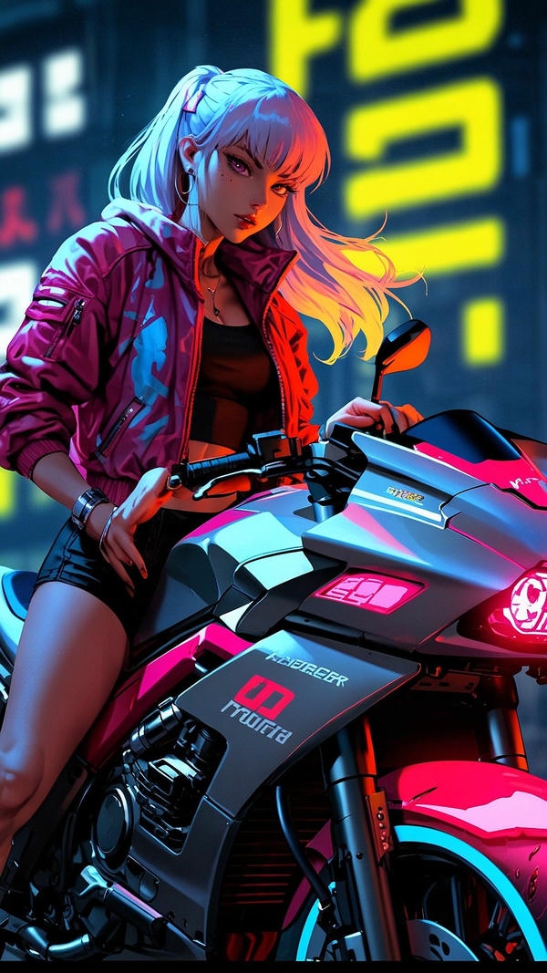 Anime gái xinh mô tô cực chất