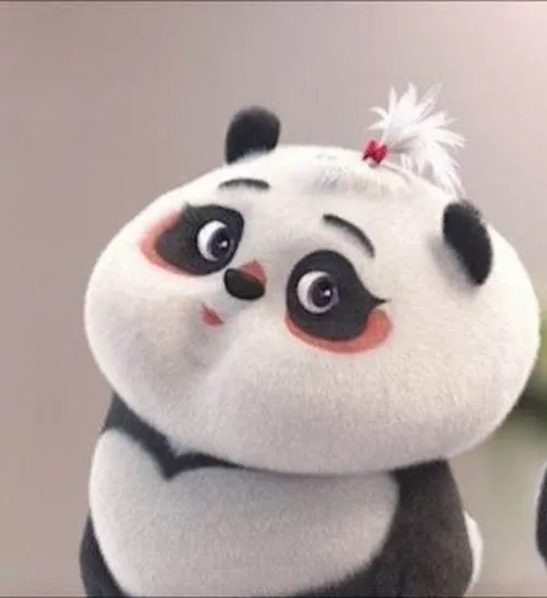 Hình đại diện con gấu hoạt hình ấm áp bố cục chính diện tông màu ấm