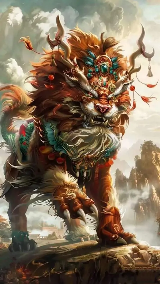 Tỳ hưu trắng ánh bạc trong nền mây sớm mở cánh nhẹ và ngậm viên châu nhỏ, khung ảnh mềm mắt hơn nhờ gam sáng dịu nhưng vẫn giữ chất phong thủy thịnh vượng