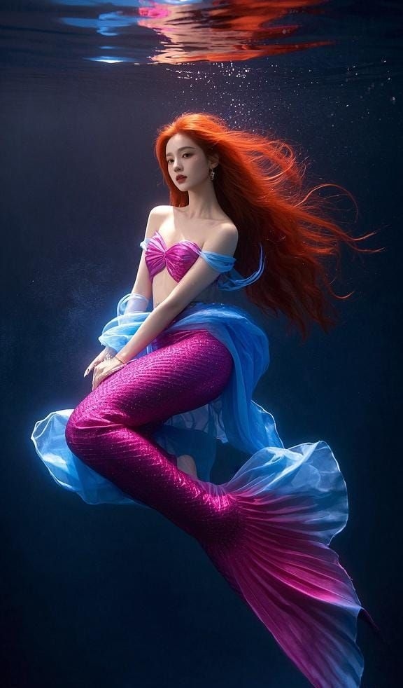 nang-tien-ca-boi-luon-nhe-nhang Nàng tiên cá bơi lượn nhẹ nhàng