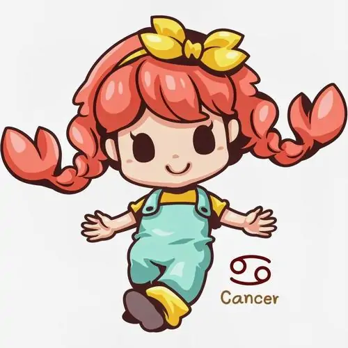 Ảnh avatar Cự Giải nữ cô gái chibi nặn từ đất sét màu ngọc trai ngồi trên vỏ sò phát sáng, tóc ngắn lượn mềm và váy hạt sương khiến cả khung trông trong veo như biển sớm