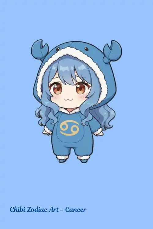 Nhân vật nữ được vẽ bằng bút chì màu trên giấy nhám, tóc búi đôi và áo hoodie cua đỏ, dáng ngồi bó gối cạnh ba lô làm ảnh nhân vật cung nước mini gần gũi hơn