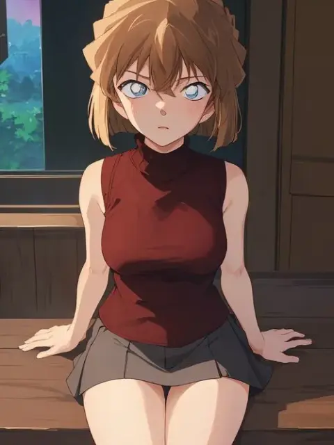 100 Hình Ảnh Haibara Ai (Sherry) cute với mái tóc nâu đỏ mắt xanh sâu và thần thái lạnh lùng