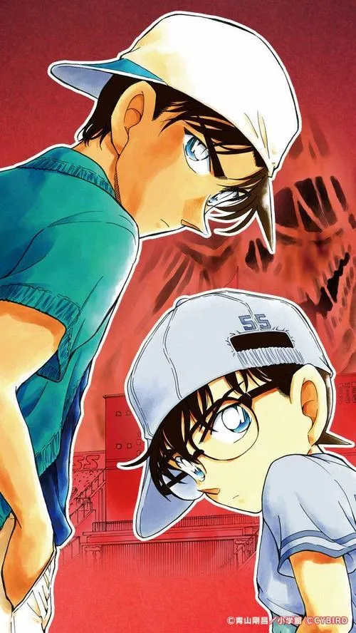 hinh-anh-hattori-heiji-ngau-34 Hình nền điện thoại Heiji và Conan đội mũ, phối màu đỏ xanh, vibe thám tử miền Tây đối trọng miền Đông.