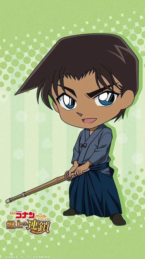 hinh-anh-hattori-heiji-ngau-37 Hình chibi Hattori đứng nghiêm, điểm nhấn là vibe đối đầu vui với thám tử miền Tây Heiji-chan.