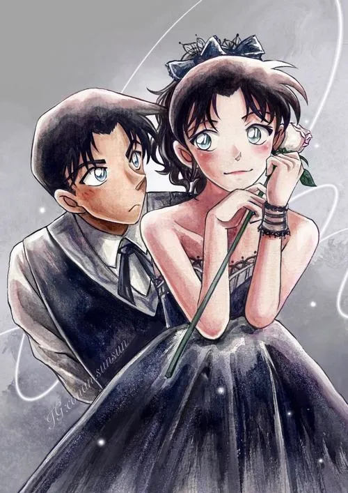 hinh-anh-hattori-heiji-ngau-39 Ảnh anime cặp đôi trong ánh mưa, không khí trầm, hợp ai thích mood tình cảm liên quan Heiji-chan.