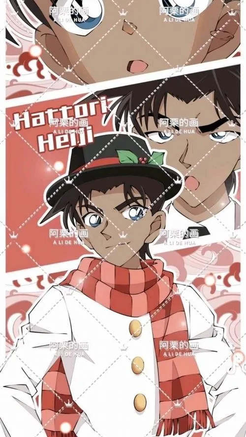 hinh-anh-hattori-heiji-ngau-41 Hình nền Heiji mặc áo trắng đỏ, nét mặt tự tin, hợp làm avatar cho người thích chất miền Tây.