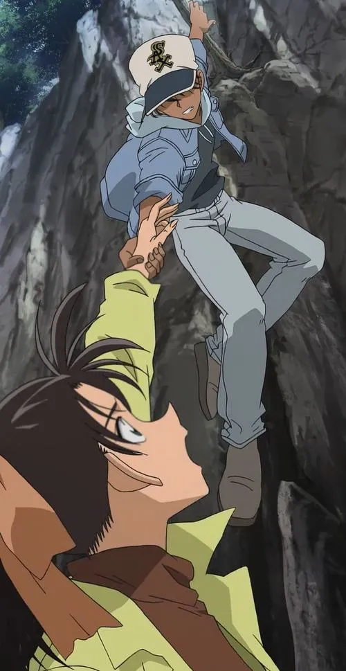 hinh-anh-hattori-heiji-ngau-50 Ảnh anime Heiji cứu Kazuha khi rơi xuống vực