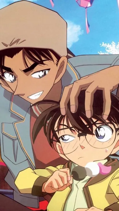 hinh-anh-hattori-heiji-ngau-56 Ảnh Hattori áp sát Conan, khung hình gần, nhấn mạnh tình bạn biết bí mật, vibe thám tử miền Tây.