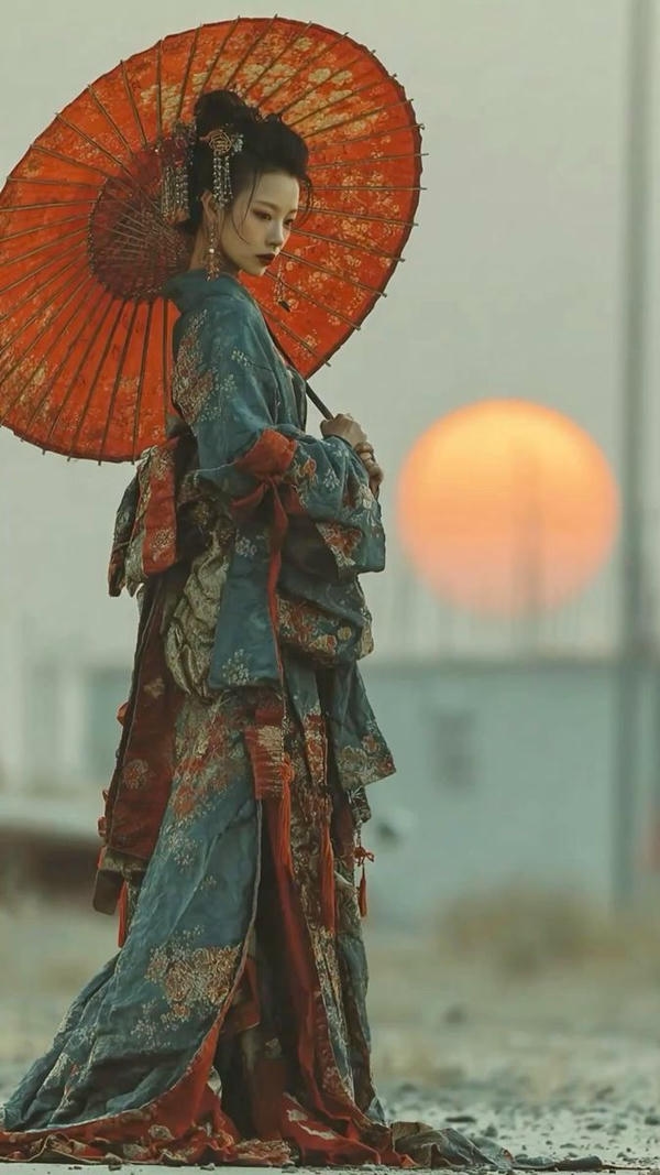 Kimono làm nổi bật nét dịu dàng.