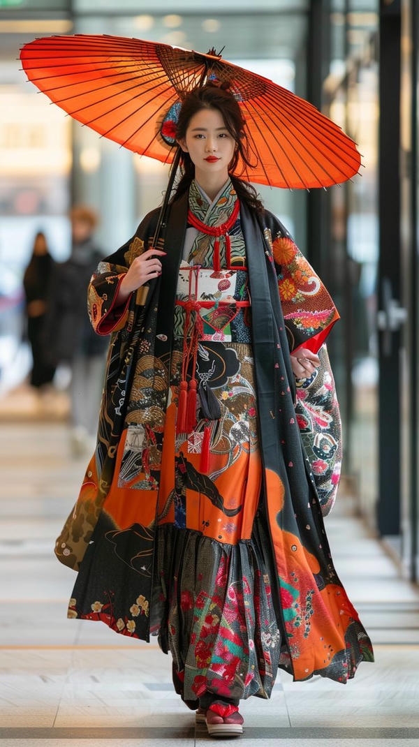 Kimono mang nét thanh lịch đặc biệt.