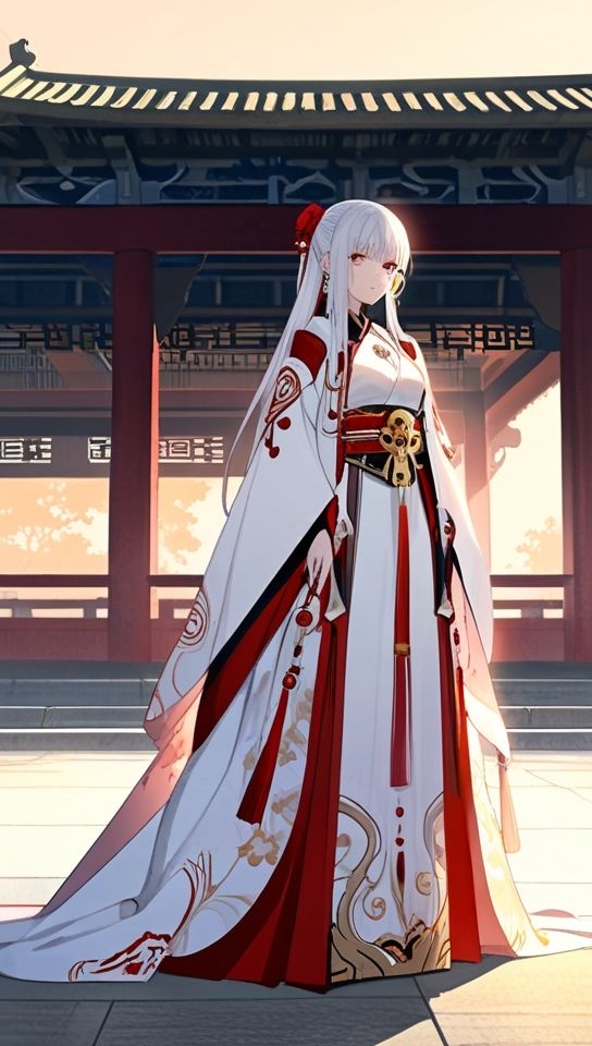 “Nữ anime cổ trang dịu dàng.”