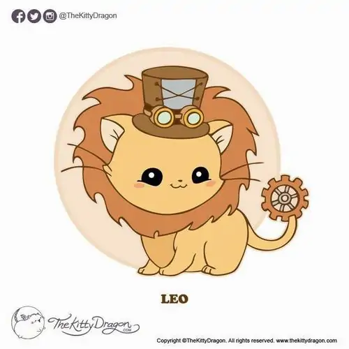 Cô bé chibi ngồi trong xe đẩy siêu thị, ôm bánh snack và cười toe vì được đi lướt qua quầy đồ ngọt, một kiểu hình Leo nữ hoạt hình tí hon cực dễ thương