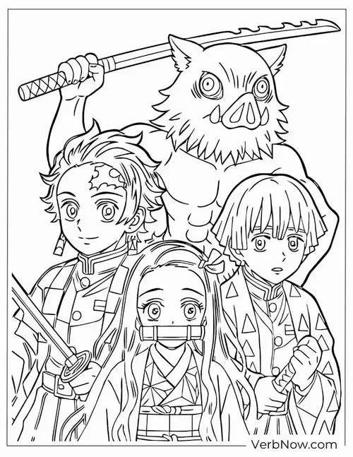 tranh to mau Kimetsu no Yaiba de to 20