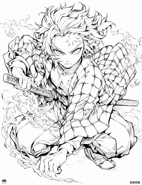 tranh to mau Kimetsu no Yaiba de to 22