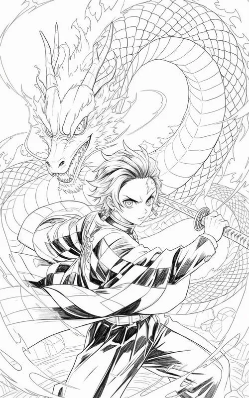 tranh to mau Kimetsu no Yaiba de to 32