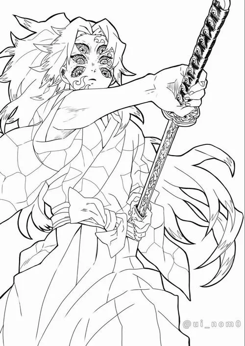 Tranh dạng Kimetsu no Yaiba in từ file số hóa, kẹp vào bìa hồ sơ lưu từng tuần